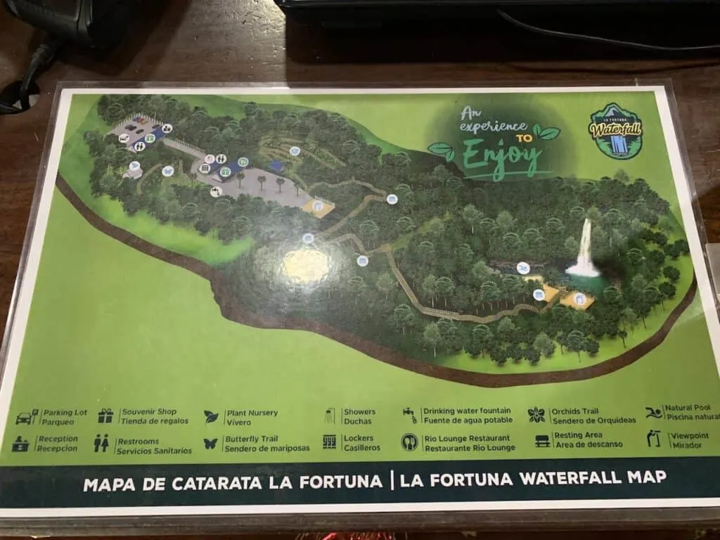 Map of La Fortuna Waterfall