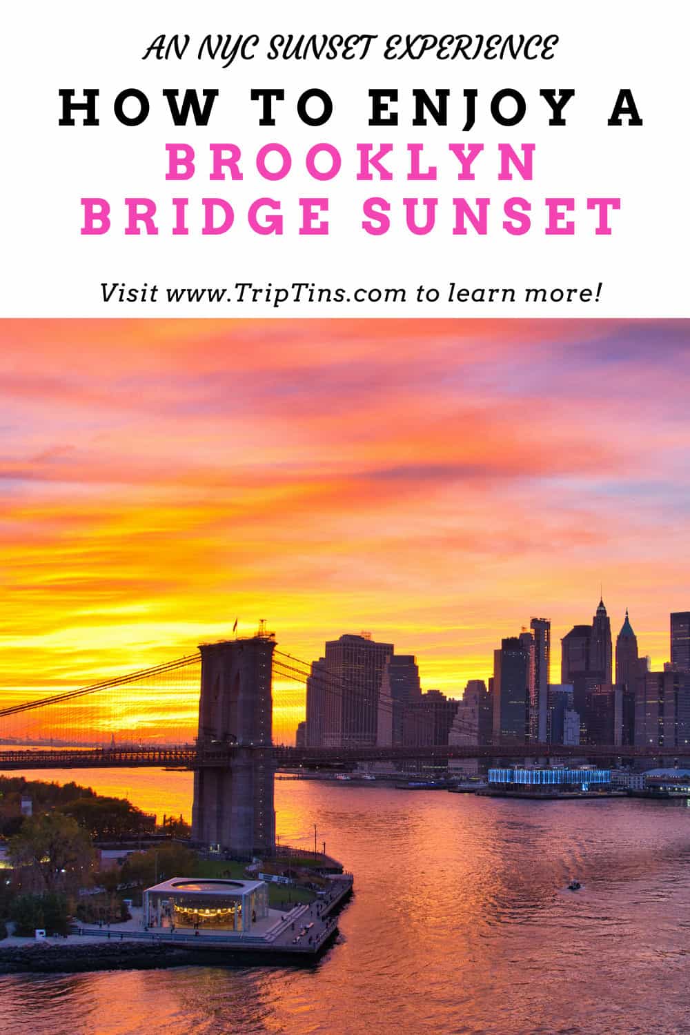 Brooklyn Bridge Sunset Manhattan