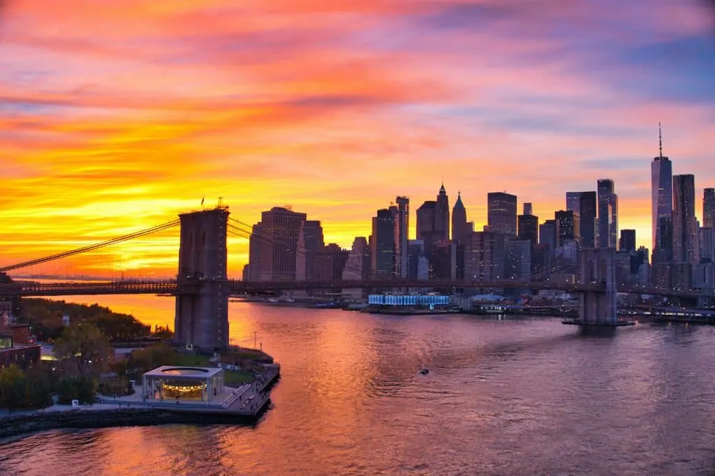 Brooklyn Bridge Sunset View