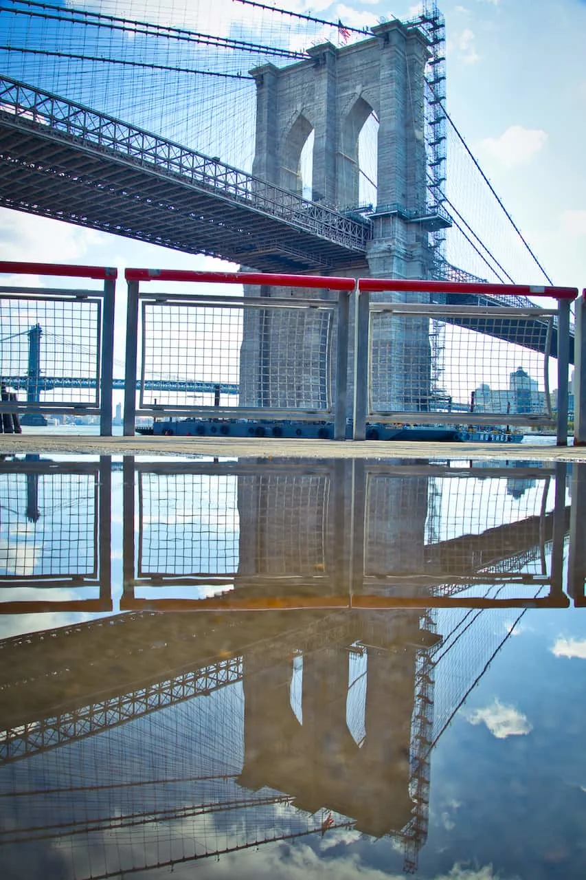 Seaport Brooklyn Bridge Reflection