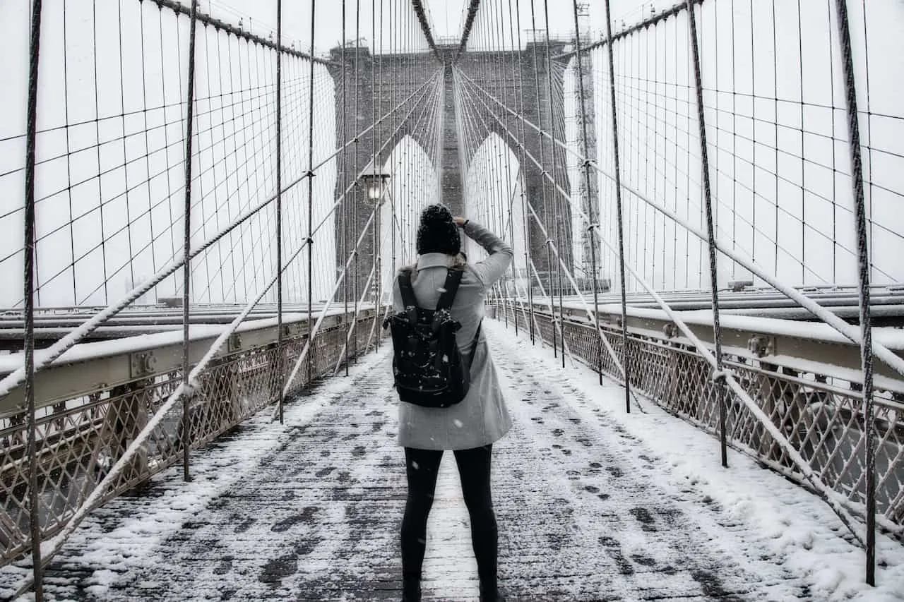 Brooklyn Bridge Snow