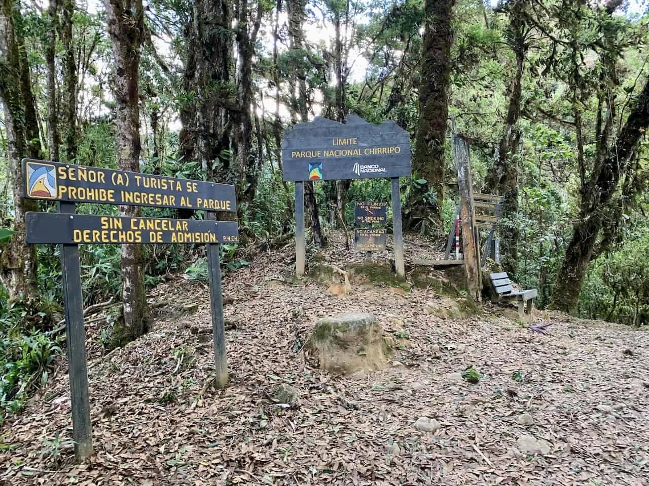 Chirripo National Park Entrance