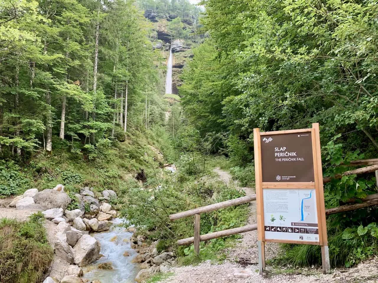 Slap Pericnik Waterfall Entrance