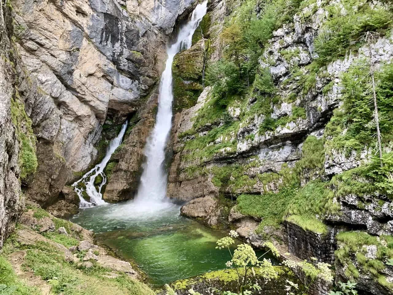 Slap Savica Waterfall View