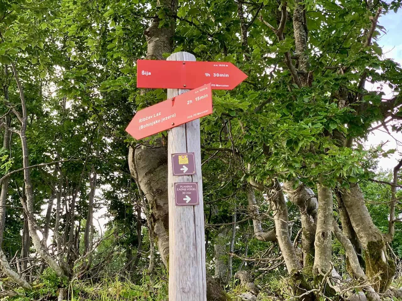 Bohinj Hiking Signs