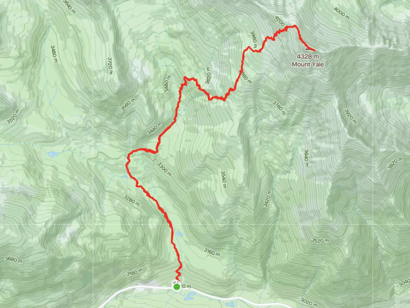 Mount Yale Trail Map