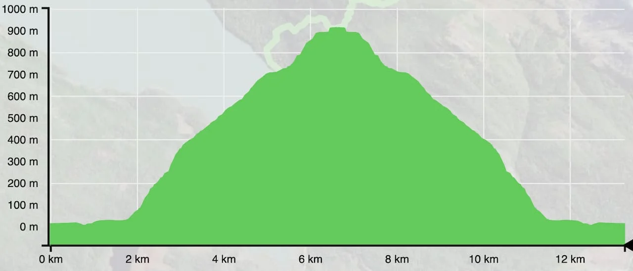 Cerro Guanaco Elevation Gain Profile
