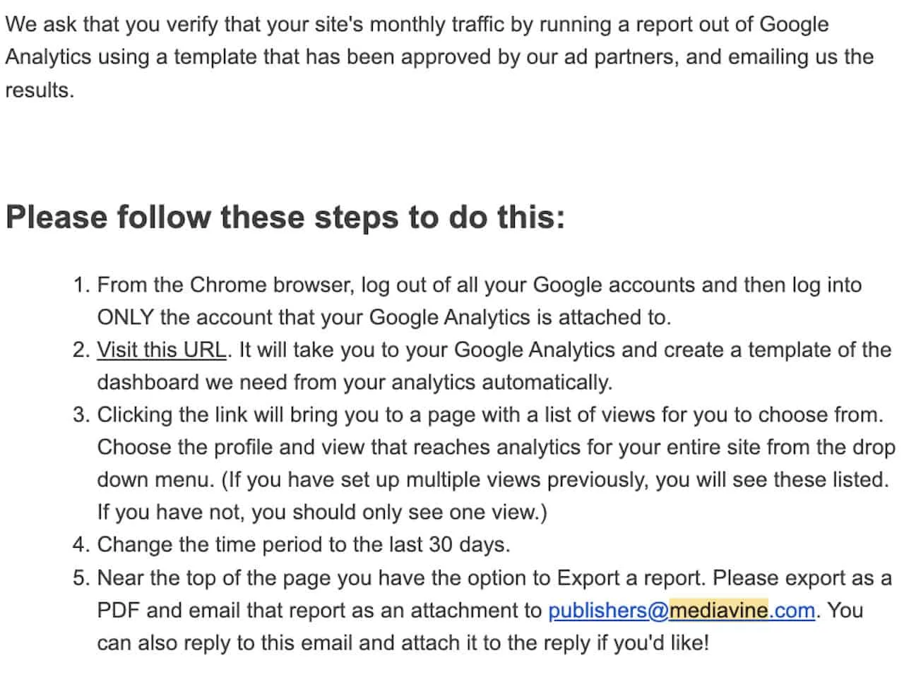 Mediavine Google Analytics