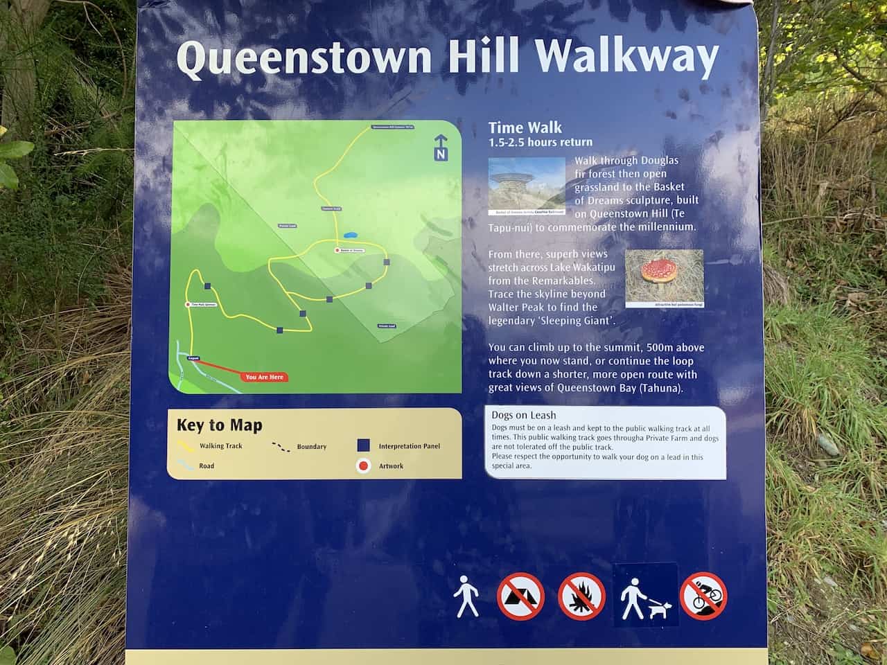 Queenstown Hill Walkway Signboard