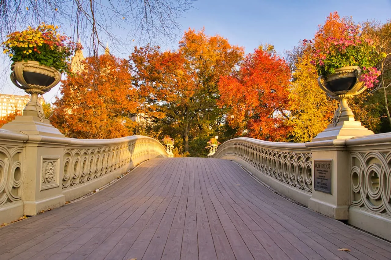 Bow Bridge Fall Foliage