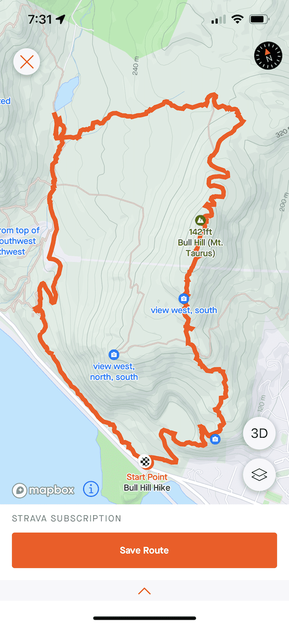 Mount Taurus Hiking Map
