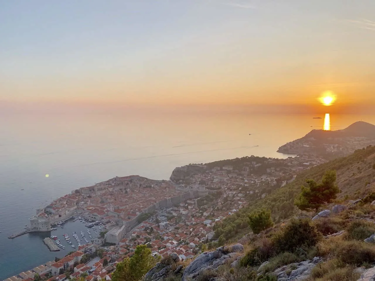 Sunset over Dubrovnik