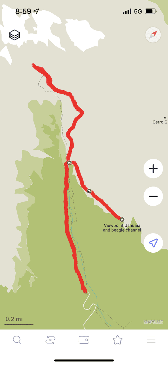 Glacier Martial Hiking Map