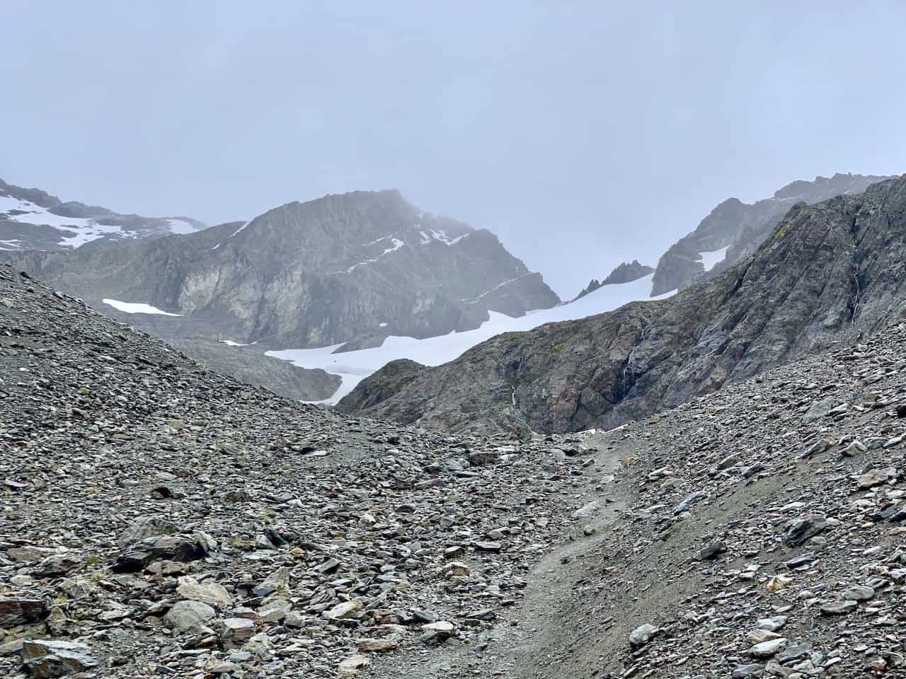 Hiking to Martial Glacier