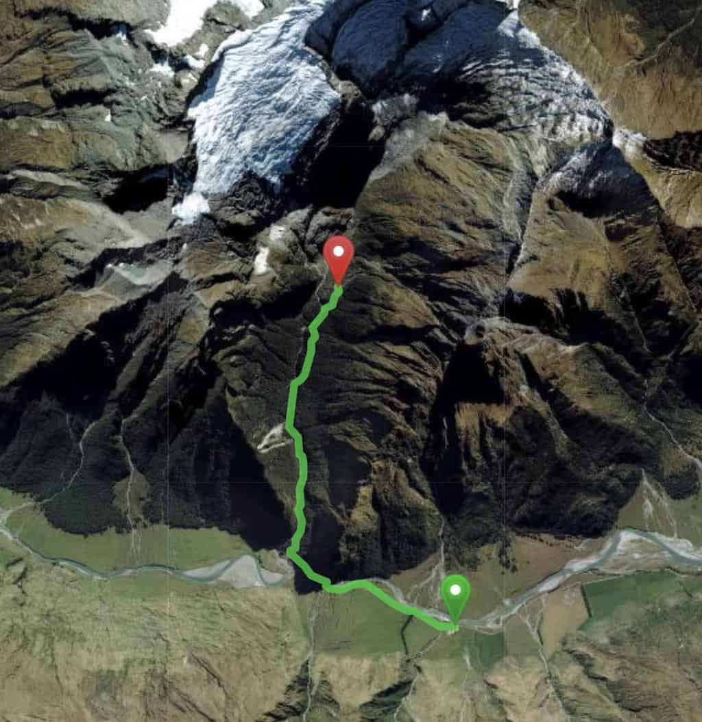 Rob Roy Glacier Track Map