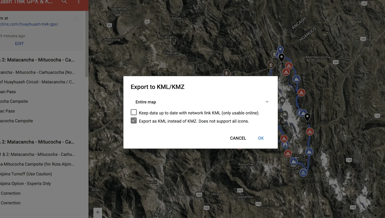 Export Huayhuash GPS