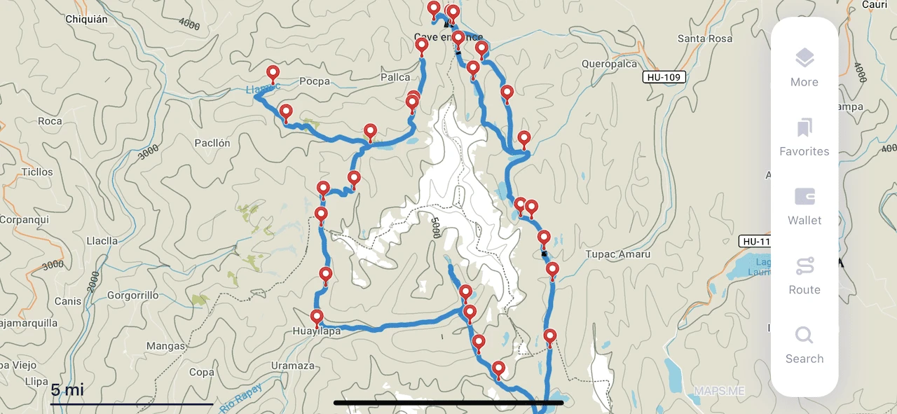 Huayhuash Maps.me