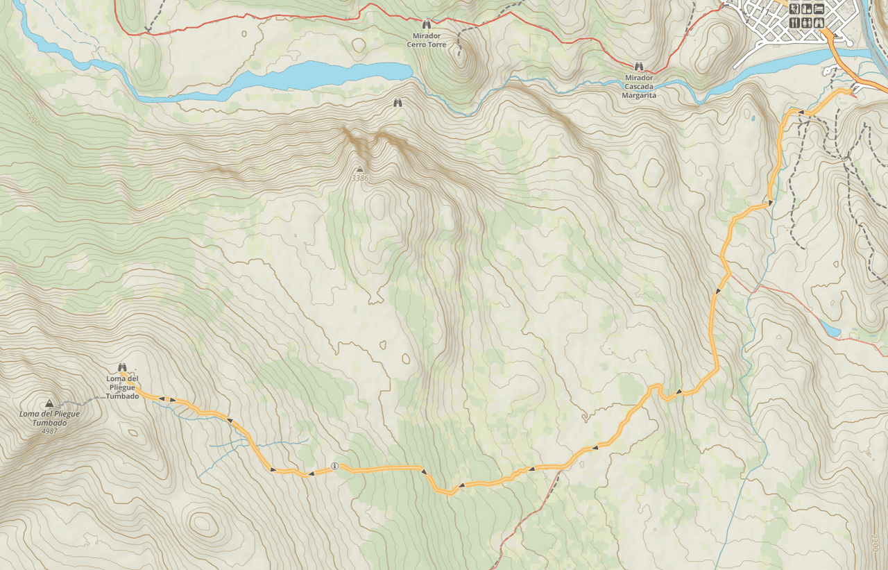 Loma del Pliegue Tumbado Map