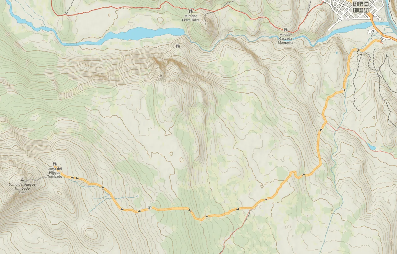 Loma del Pliegue Tumbado Map