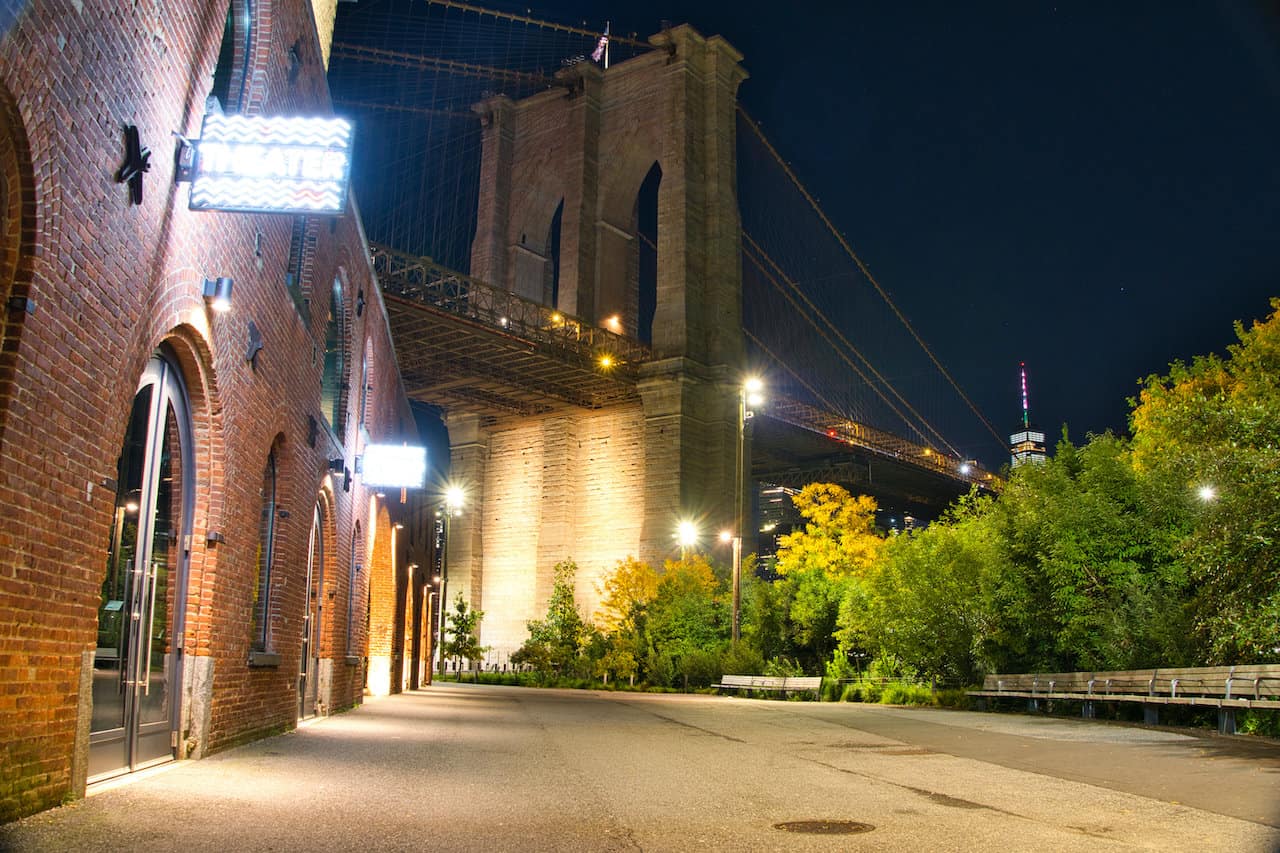 Brooklyn Bridge Park Walkway Night