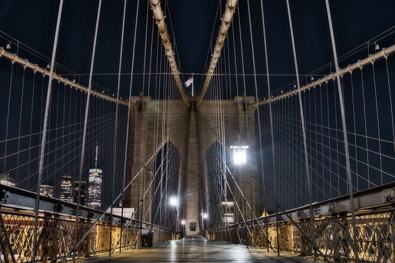 Brooklyn Bridge at Night Photography