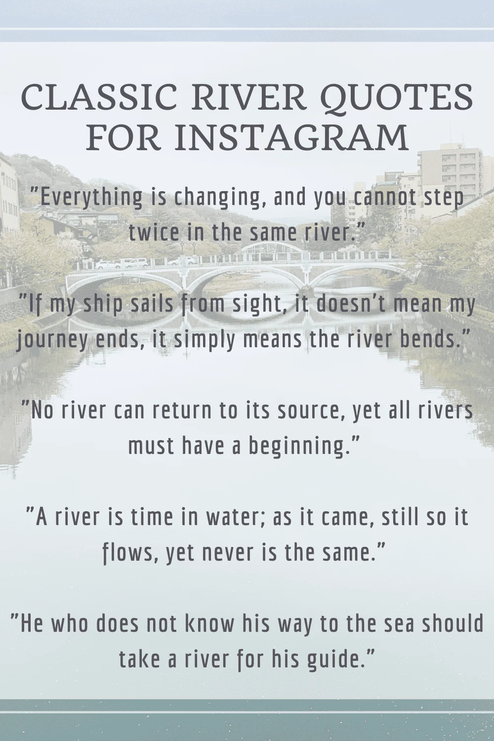 Classic River Quotes for Instagram