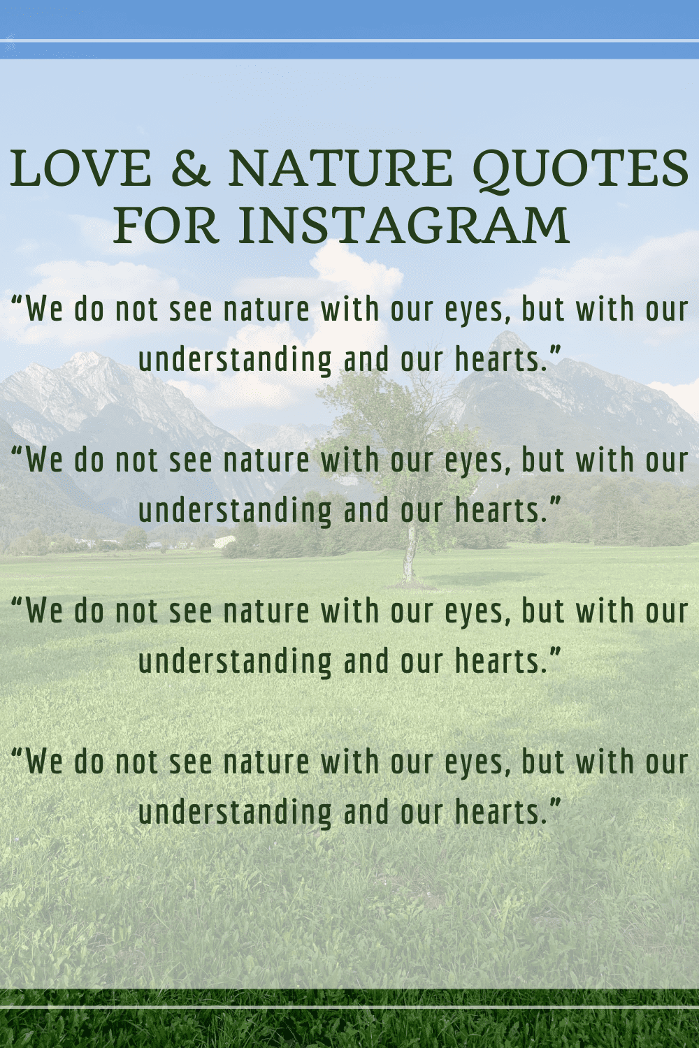 Love & Nature Quotes for Instagram