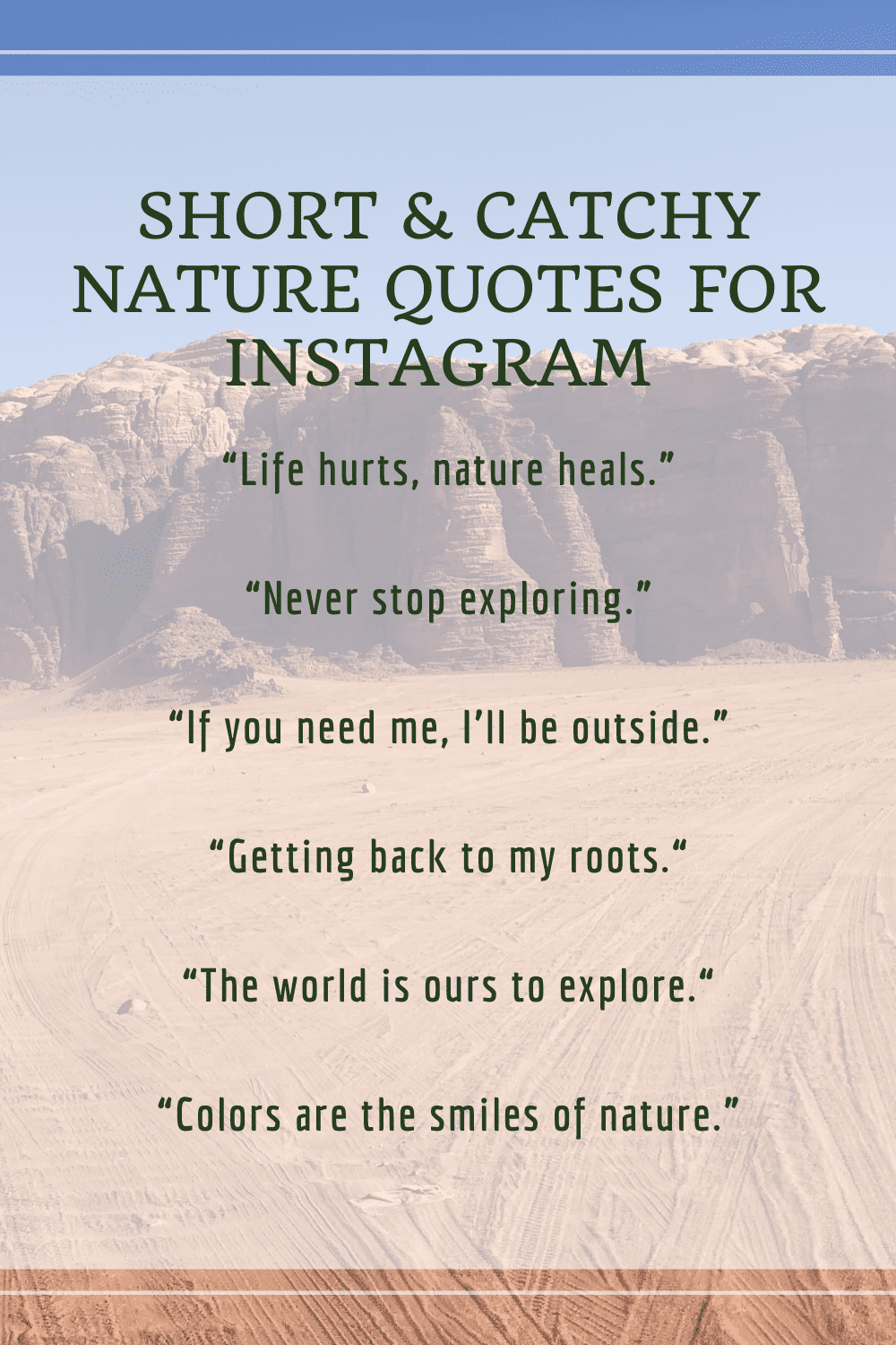 Short & Catchy Nature Quotes