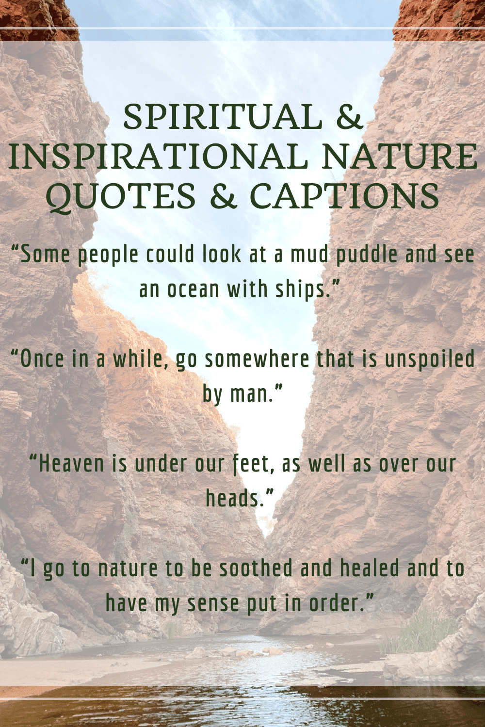 Spiritual & Inspirational Nature Quotes