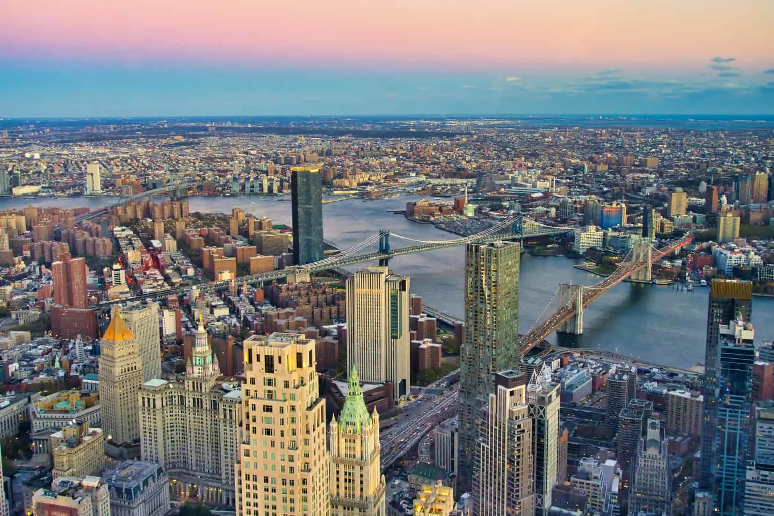 Brooklyn Bridge View from One World Observatory