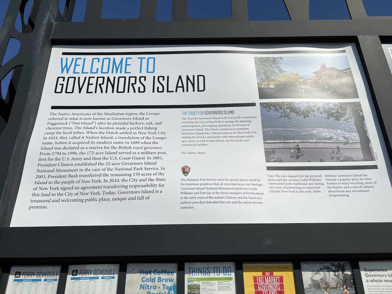 Governors Island History