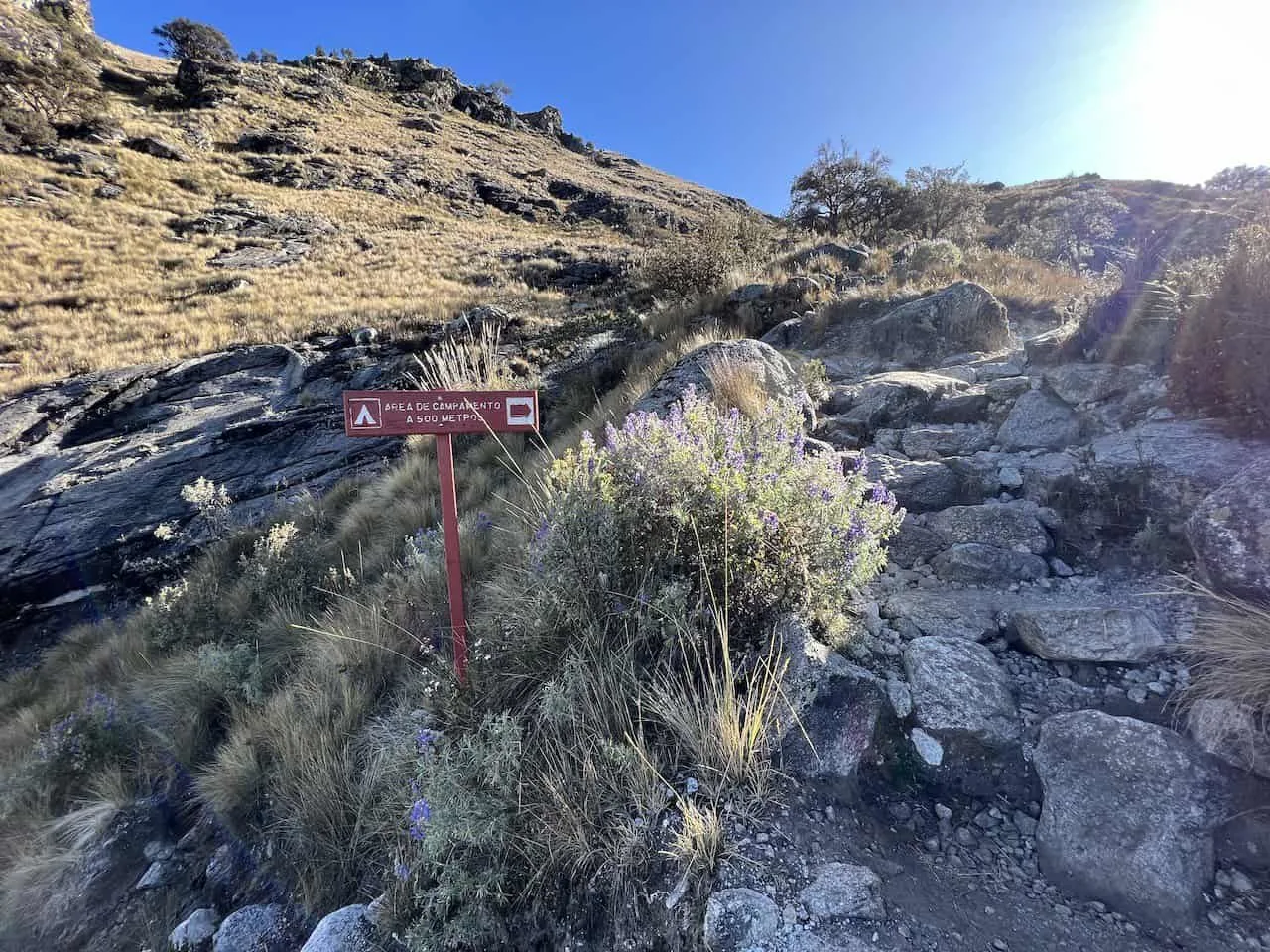 Laguna Churup Trail Sign