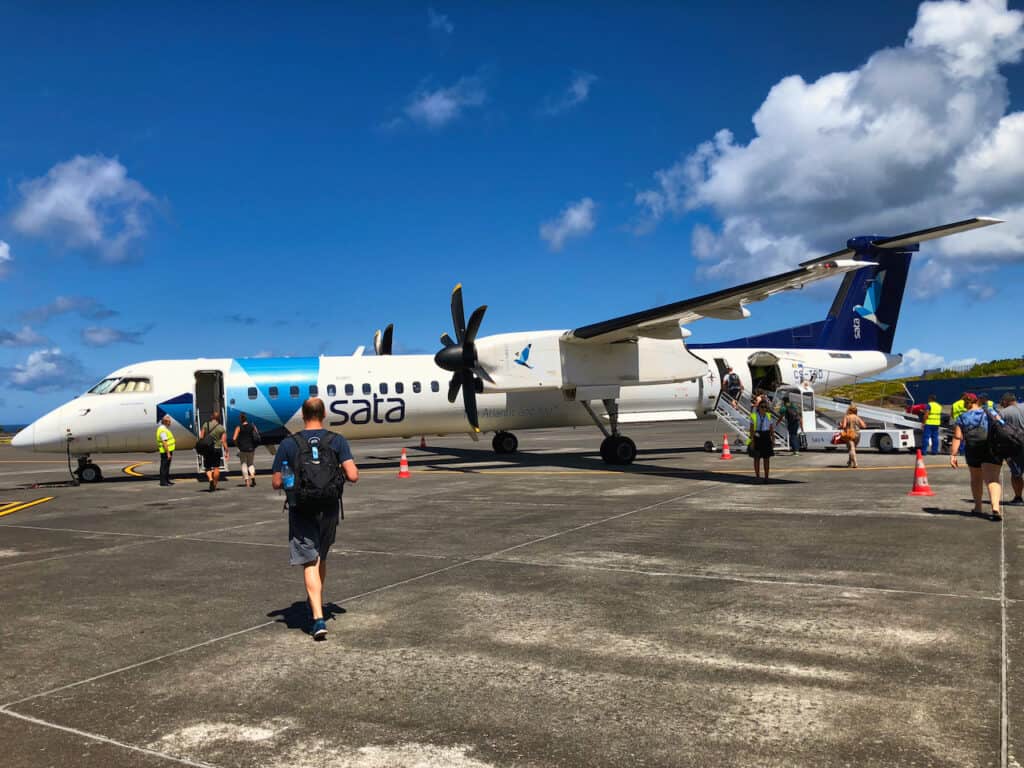 Azores Flying Between Islands