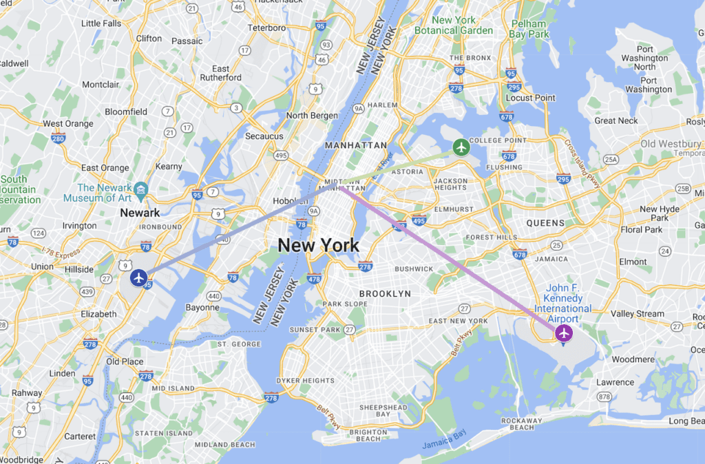 NYC Airports to Manhattan