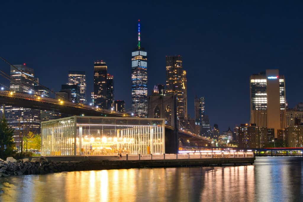 NYC at Night Brooklyn Bridge Park