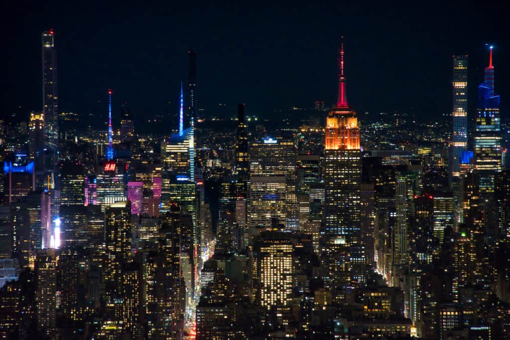 Night Time In New York City