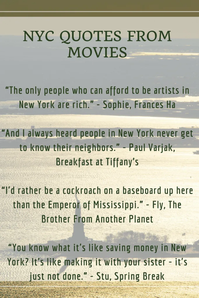 NYC Quotes from Movies