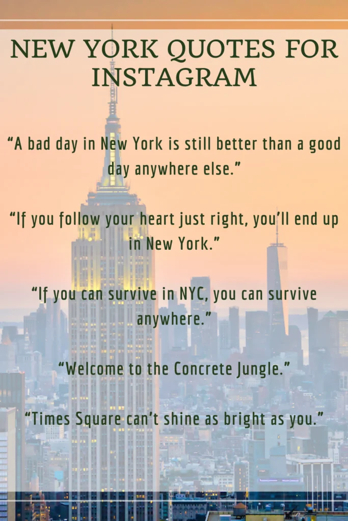 New York Quotes for Instagram