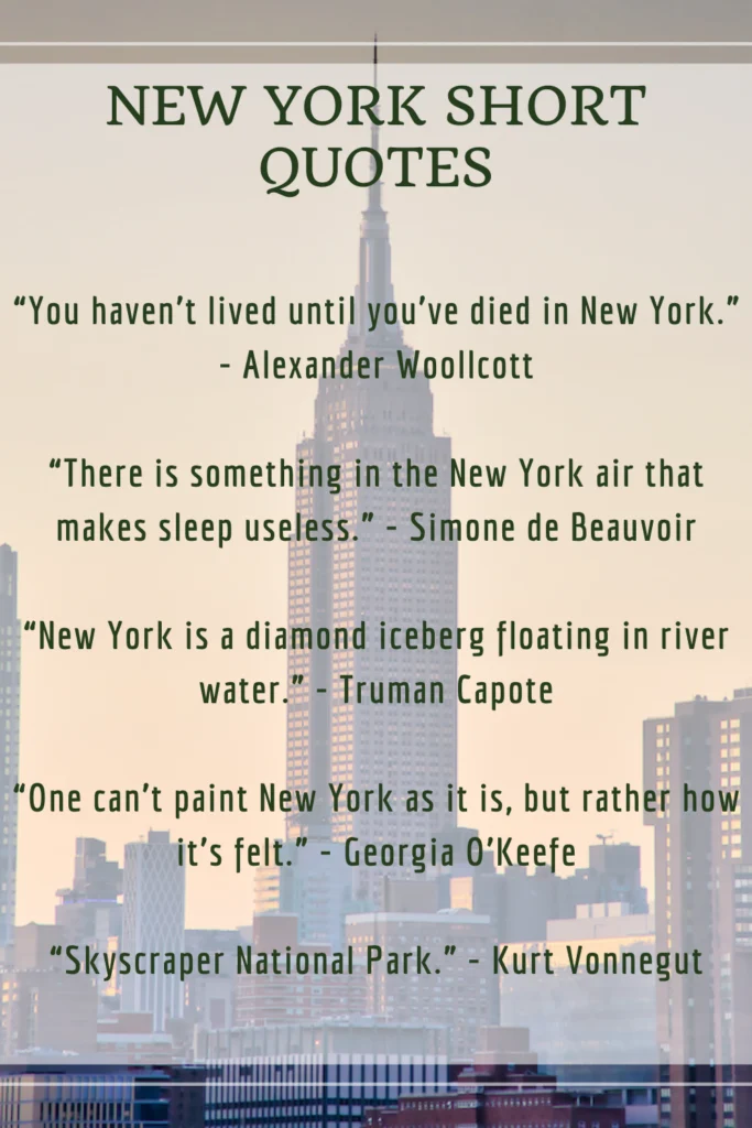 New York Short Quotes