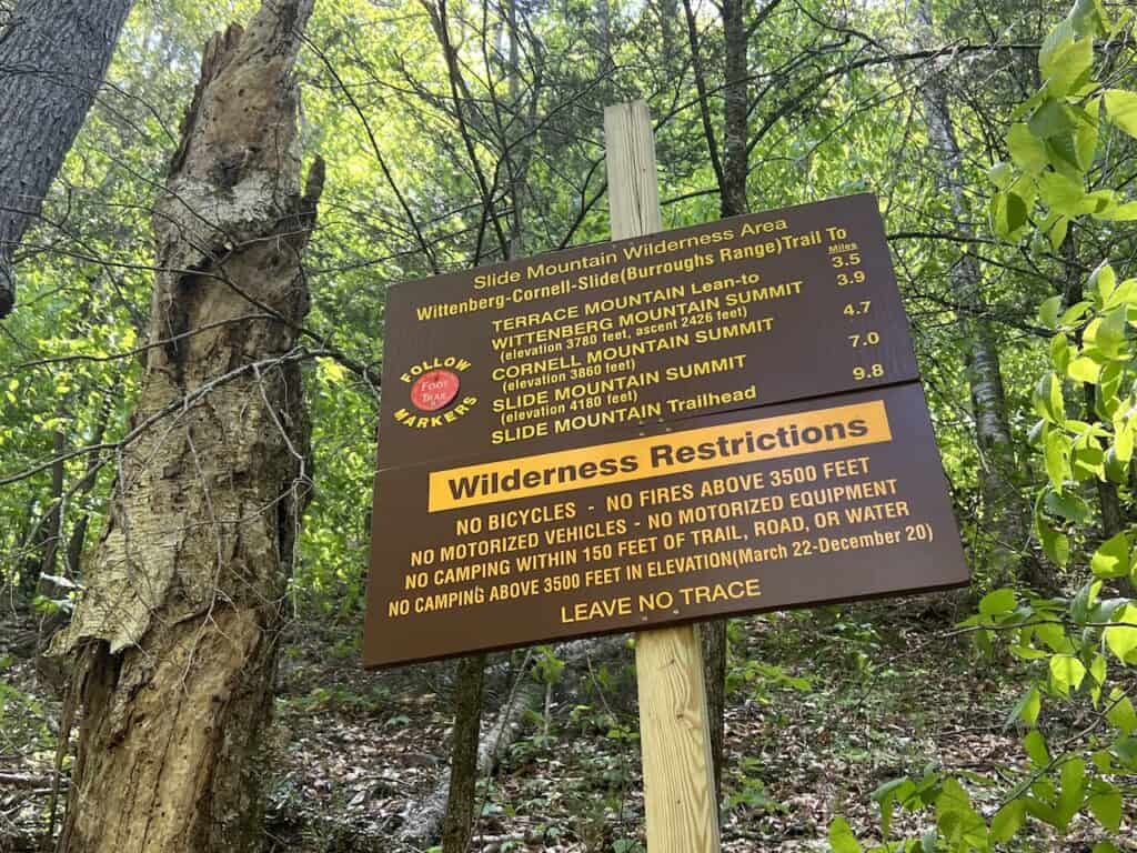 Burroughs Range Trail Sign