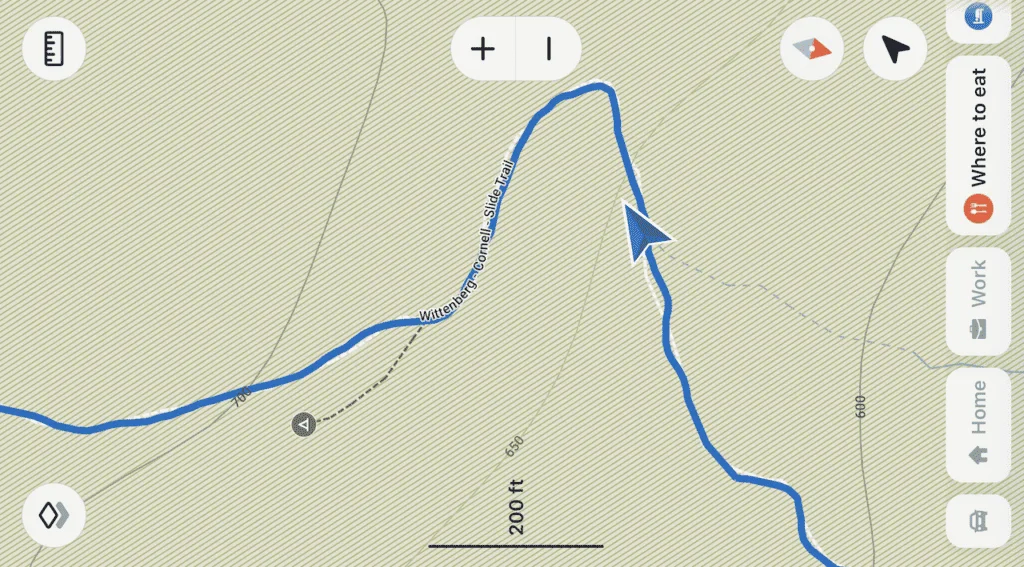 Show hiking trails outlet on google maps