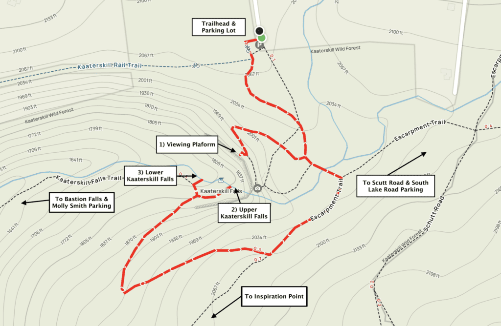 Kaaterskill Falls Trail Map