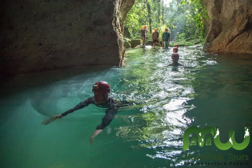 Actun Tunichil Muknal Swimming