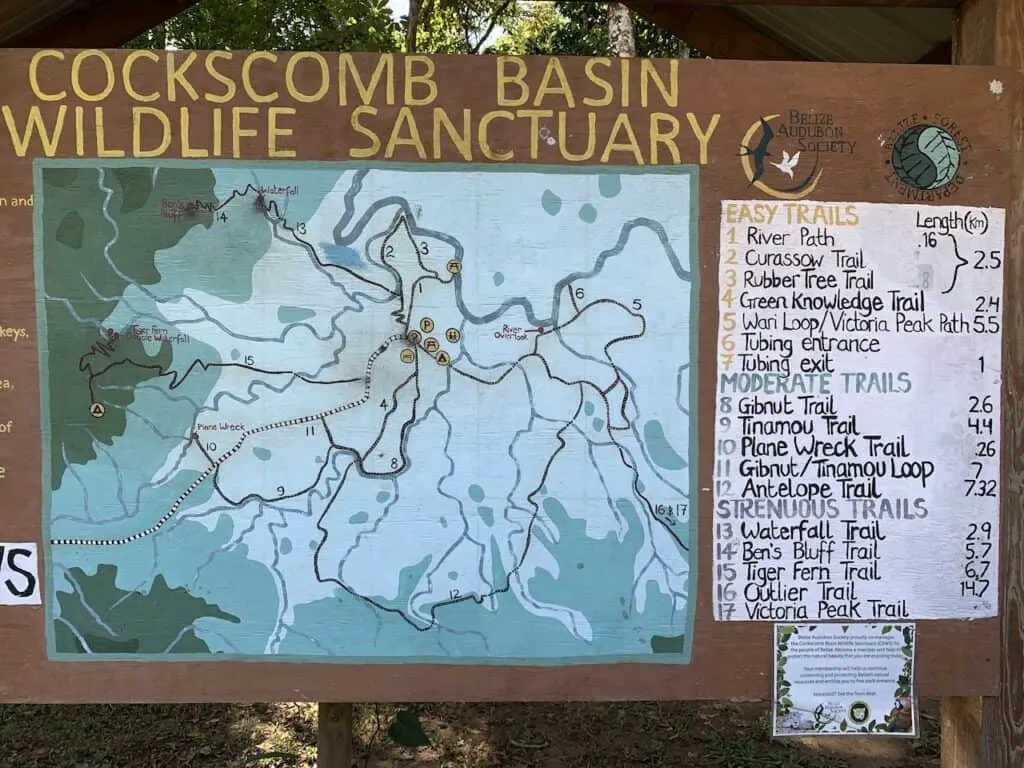 Cockscomb Hiking Map