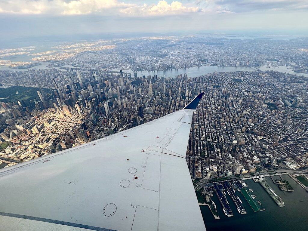 Flying into NYC