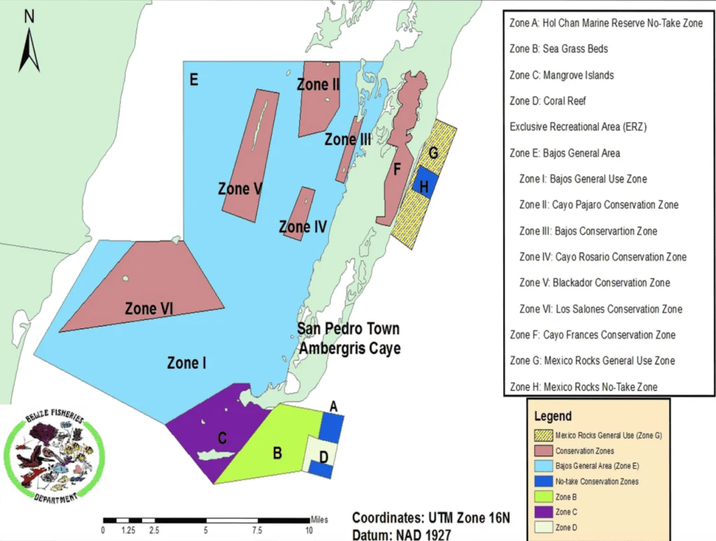Hol Chan Marine Reserve Zones
