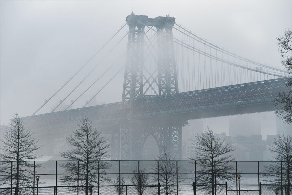 Rainy Day Photography of Bridge in NYC