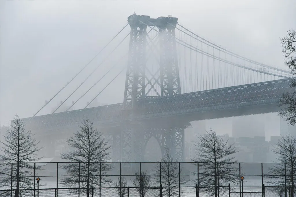 Rainy Day Photography of Bridge in NYC